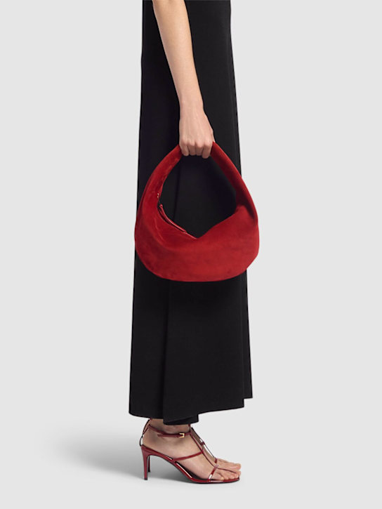 Khaite: Medium Olivia suede hobo bag - Rebel - women_1 | Luisa Via Roma