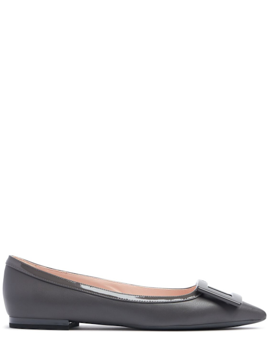 Roger Vivier: 5mm Gommettine Piping leather ballerinas - women_0 | Luisa Via Roma