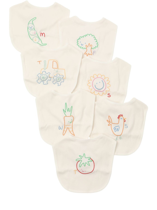 Stella McCartney Kids: コットンビブ 7点セット - ホワイト - kids-boys_0 | Luisa Via Roma