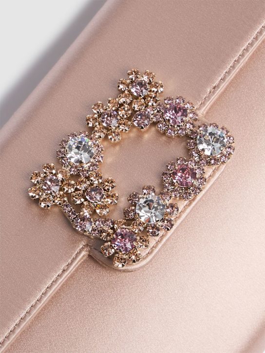 Roger Vivier: Flower buckle leather envelope clutch - women_4 | Luisa Via Roma