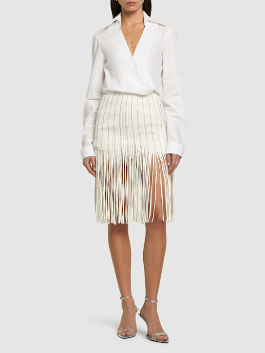 Blumarine: Embellished midi skirt - women_1 | Luisa Via Roma