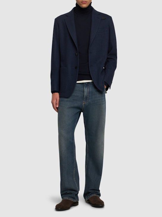 Brioni: Cashmere & cotton jersey blazer - men_1 | Luisa Via Roma