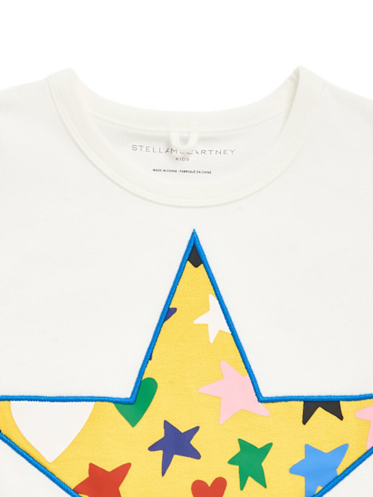 Stella McCartney Kids: コットンジャージーTシャツ - ホワイト - kids-girls_1 | Luisa Via Roma