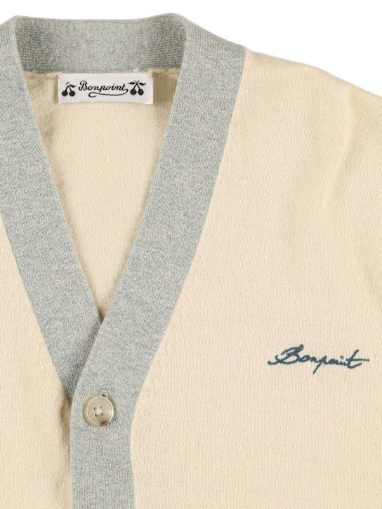 Bonpoint: コットン＆カシミアニットカーディガン - kids-boys_1 | Luisa Via Roma