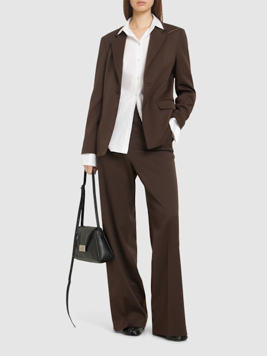 MM6 Maison Margiela: Tailored wool blend blazer - women_1 | Luisa Via Roma