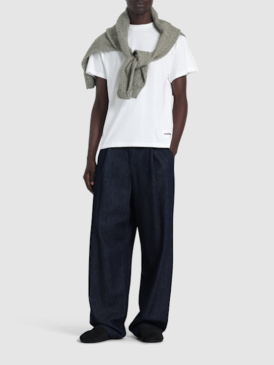 Jil Sander: Pack of 3 plus cotton t-shirts - White - men_1 | Luisa Via Roma