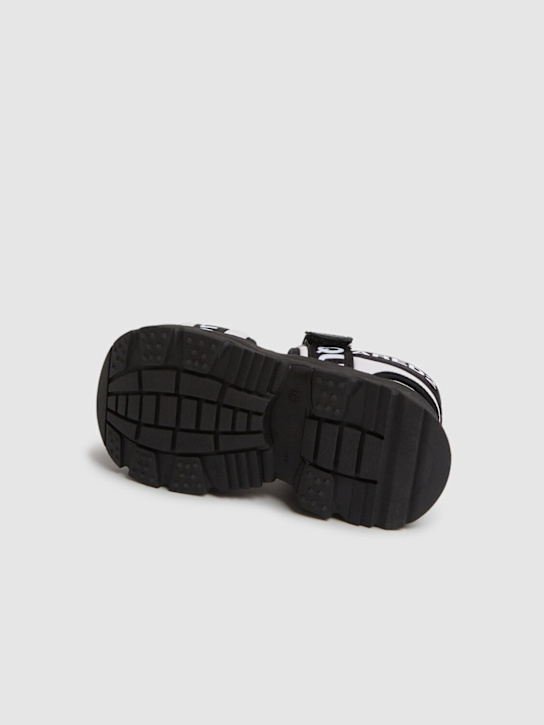 Dsquared2: Poly strap sandals w/logo - White - kids-boys_4 | Luisa Via Roma