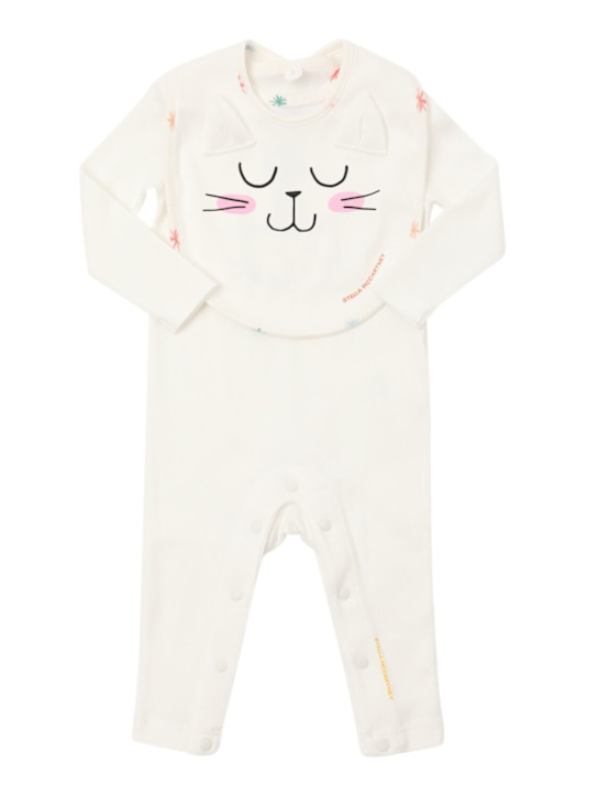 Stella McCartney Kids: オーガニックコットンロンパース＆ビブ - kids-girls_0 | Luisa Via Roma