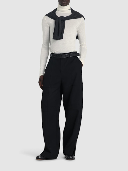 Jil Sander: ウールジャージーTシャツ - men_1 | Luisa Via Roma