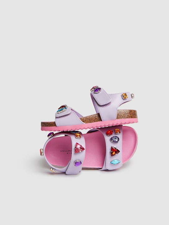 Stella McCartney Kids: faux leather sandals - Lilac - kids-girls_1 | Luisa Via Roma
