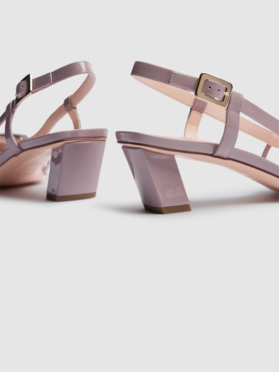 Roger Vivier: 45mm Belle Vivier mesh slingback pumps - Dusty Rose - women_4 | Luisa Via Roma