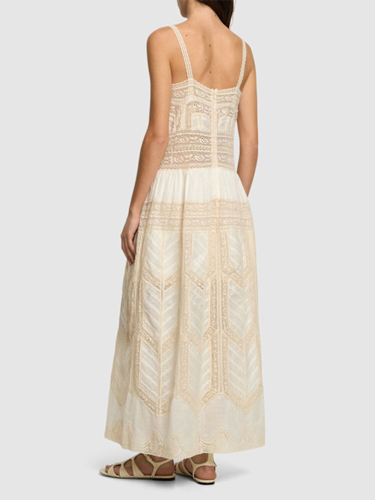 Zimmermann: Acacia lace long dress - White - women_2 | Luisa Via Roma