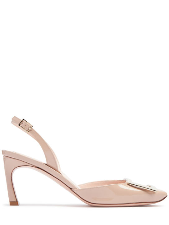 Roger Vivier: 70mm Trompette patent leather pumps - Nude - women_0 | Luisa Via Roma
