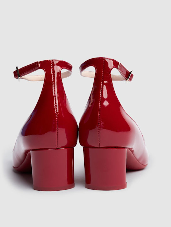 Roger Vivier: 45mm U Look patent leather pumps - Burgundy - women_4 | Luisa Via Roma