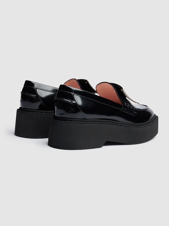 Roger Vivier: 45mm Viv Rangers patent leather loafers - Black - women_4 | Luisa Via Roma