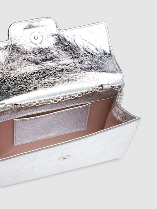 Roger Vivier: Mini Flap bouquet strass envelope clutch - Silver - women_6 | Luisa Via Roma