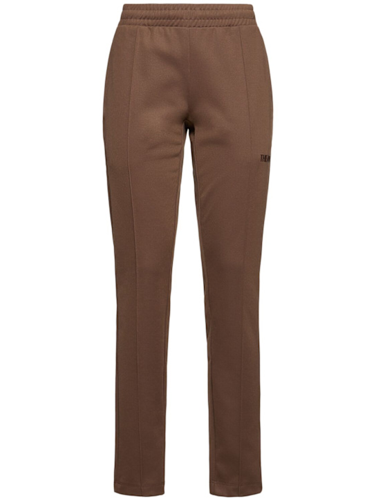 Shiny jersey track pants