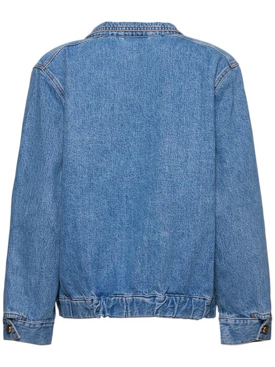 Blazé Milano: Nariida Cleo denim bomber jacket - Blue - women_4 | Luisa Via Roma