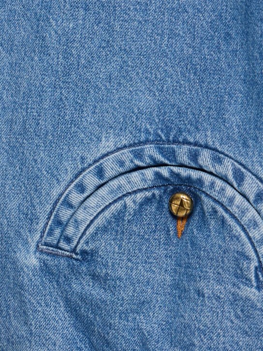 Blazé Milano: Nariida Cleo denim bomber jacket - Blue - women_5 | Luisa Via Roma