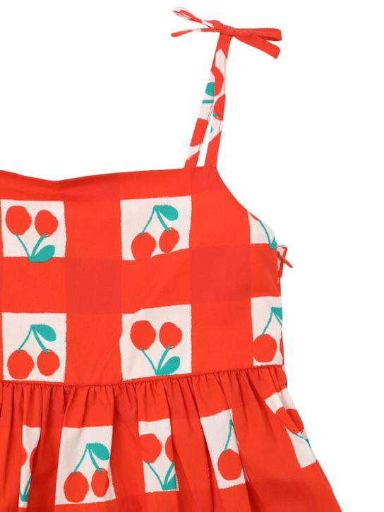 Stella McCartney Kids: Cherry print cotton woven dress - Red - kids-girls_1 | Luisa Via Roma