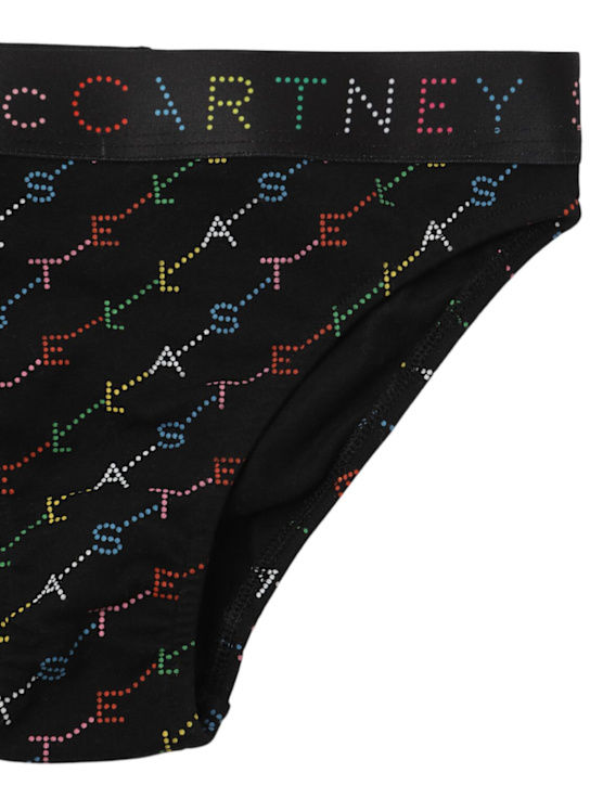 Stella McCartney Kids: コットンジャージーショーツ 2点セット - グレー/ブラック - kids-girls_1 | Luisa Via Roma