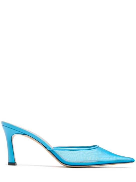The Attico: 75mm Juno mesh mules - Light Blue - women_0 | Luisa Via Roma