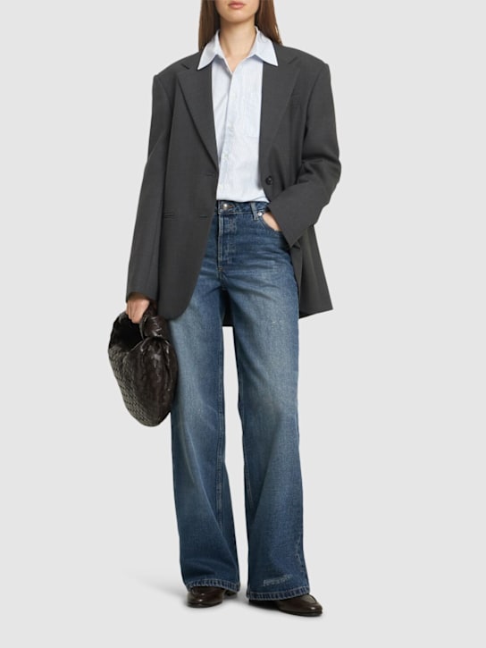 A.P.C.: Elisabeth mid rise wide jeans - Blue - women_1 | Luisa Via Roma
