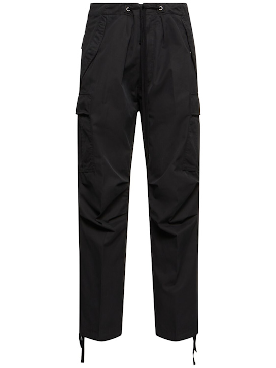Tom Ford: Enzyme cotton twill cargo pants - Black - men_0 | Luisa Via Roma