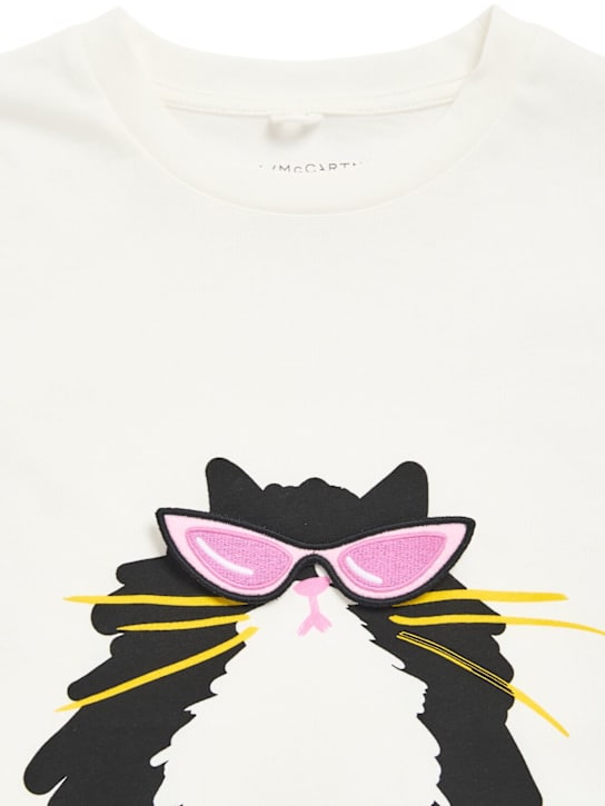 Stella McCartney Kids: Camiseta de algodón jersey con aplique - kids-girls_1 | Luisa Via Roma