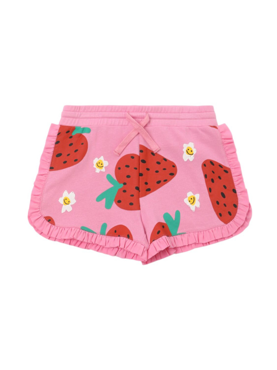 Stella McCartney Kids: コットンスウェットショートパンツ - ピンク - kids-girls_0 | Luisa Via Roma