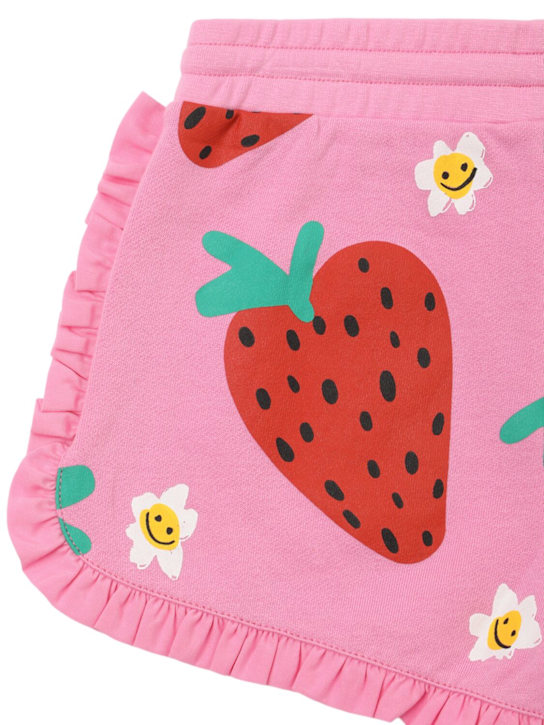 Stella McCartney Kids: コットンスウェットショートパンツ - ピンク - kids-girls_1 | Luisa Via Roma
