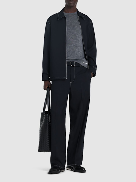 Jil Sander: Lightweight long sleeve t-shirt - men_1 | Luisa Via Roma
