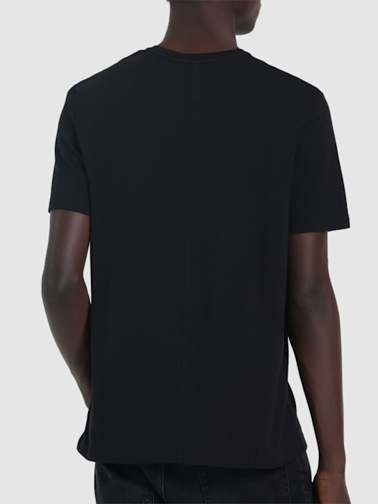 The Row: Luke cotton t-shirt - Black - men_2 | Luisa Via Roma