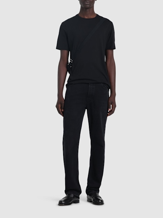 The Row: Luke cotton t-shirt - Black - men_1 | Luisa Via Roma