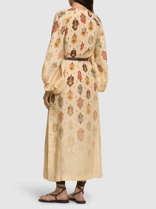 Wylie linen midi dress - Zimmermann - Women  | Luisaviaroma