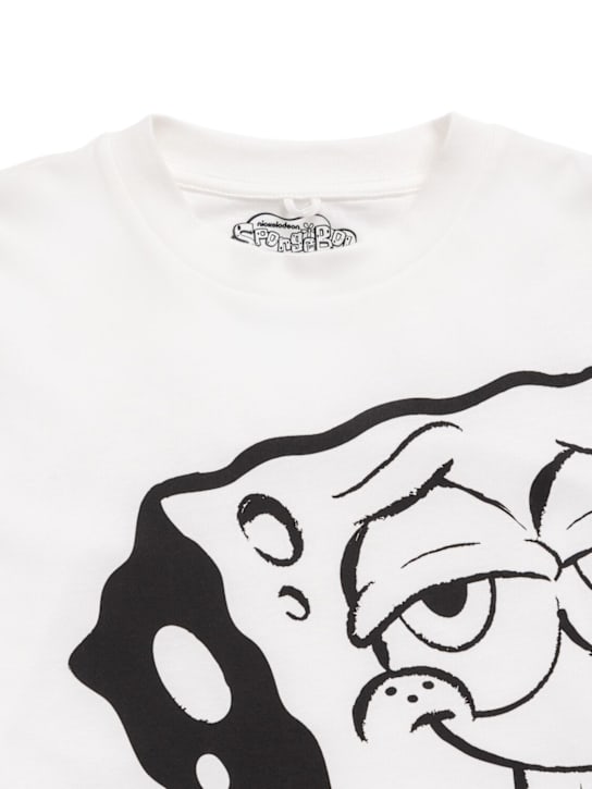 Stella McCartney Kids: Spongebob コットンジャージーTシャツ - ホワイト - kids-boys_1 | Luisa Via Roma