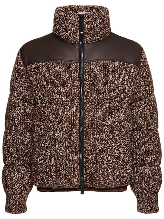 Moncler Grenoble: Kochel virgin wool blend down jacket - men_0 | Luisa Via Roma