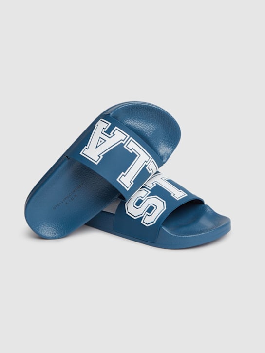 Stella McCartney Kids: ラバースライドサンダル - ブルー - kids-boys_1 | Luisa Via Roma