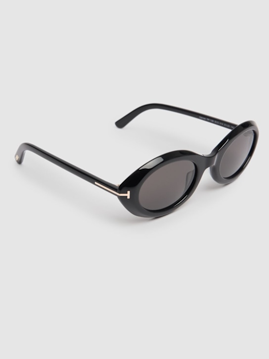 Tom Ford: Carmen round acetate sunglasses - Black/Smoke - women_1 | Luisa Via Roma