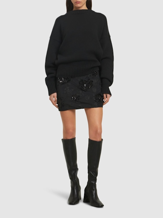 Rotate: Minifalda de malla - Negro - women_1 | Luisa Via Roma