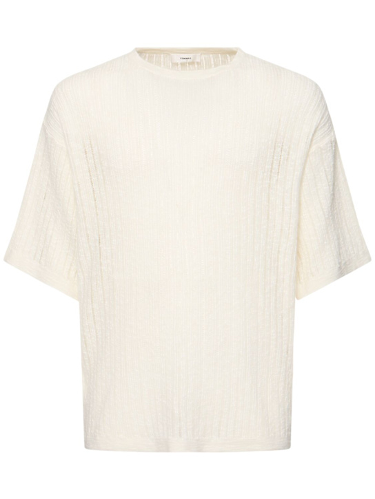 Commas: Pointelle knit t-shirt - men_0 | Luisa Via Roma