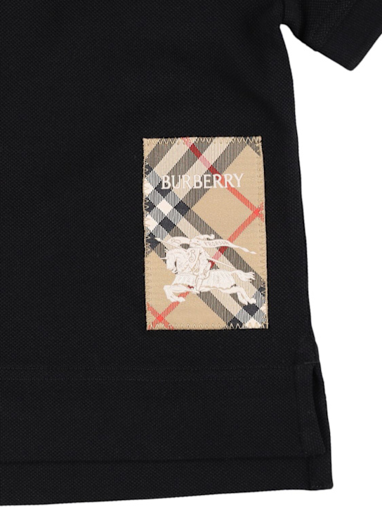 Burberry: Polo in jersey di cotone piqué - kids-boys_1 | Luisa Via Roma