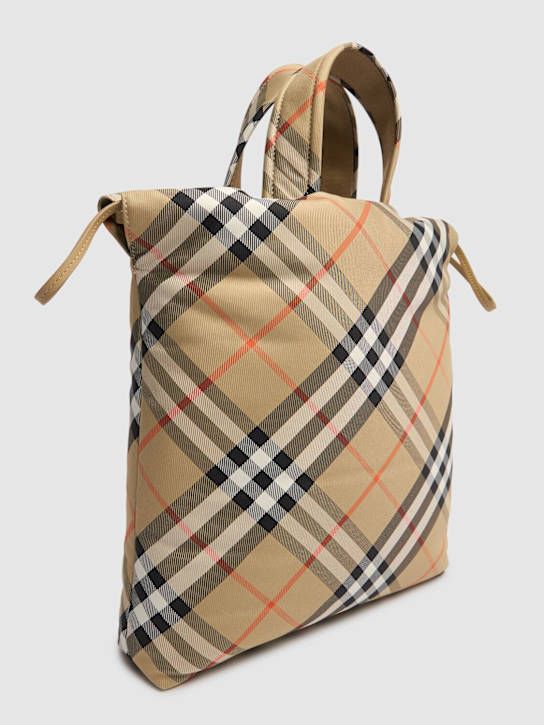 Burberry: Borsa in nylon stampa check - kids-girls_1 | Luisa Via Roma