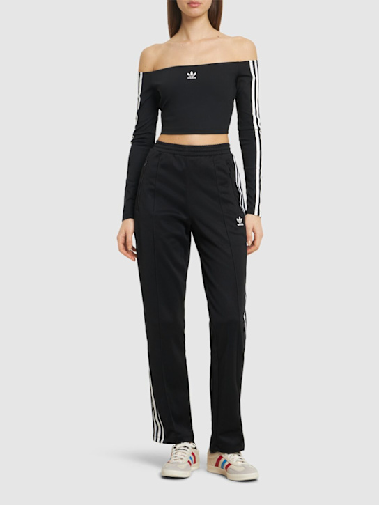 adidas Originals: Off-shoulder long sleeve top - women_1 | Luisa Via Roma