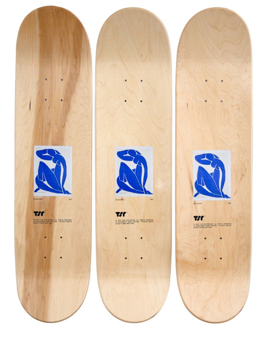 THE SKATEROOM: Blue Nude Ii, 1952 set of 3 skateboards - Brown/Blue - ecraft_1 | Luisa Via Roma