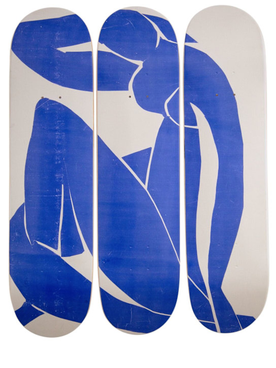 THE SKATEROOM: Blue Nude Ii, 1952 set of 3 skateboards - Brown/Blue - ecraft_0 | Luisa Via Roma