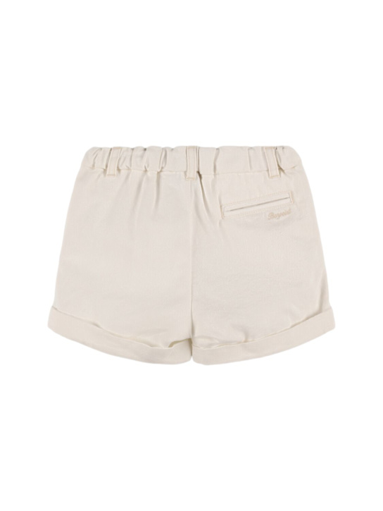 Bonpoint: コットンデニムショートパンツ - ホワイト - kids-girls_1 | Luisa Via Roma