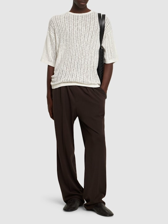 Commas: Pointelle knit t-shirt - men_1 | Luisa Via Roma