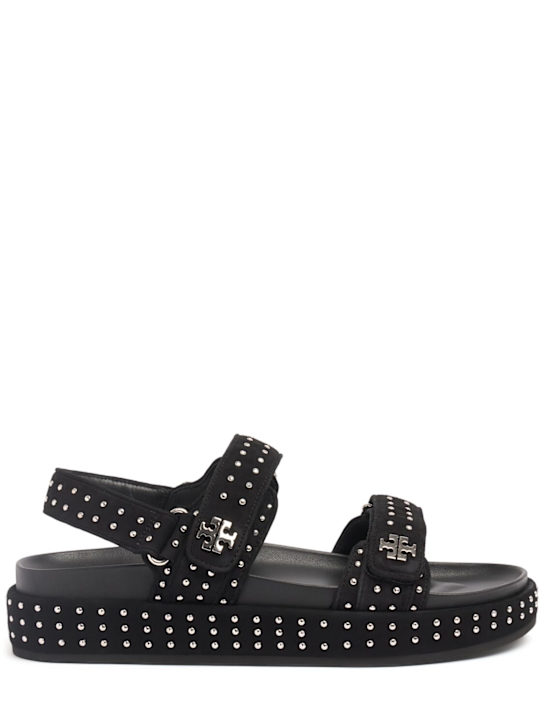 Tory Burch: 30mm Kira studded suede sport sandals - women_0 | Luisa Via Roma
