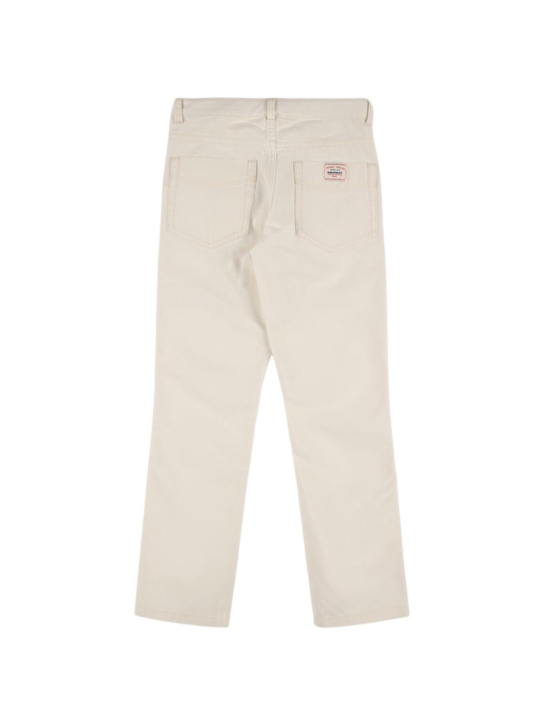 Bonpoint: Cotton denim jeans - White - kids-boys_1 | Luisa Via Roma